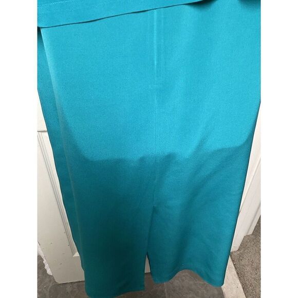 Talbots Silk Dress Jacket Set 12p Teal Blue Maxi Spring Light - Picture 12 of 16